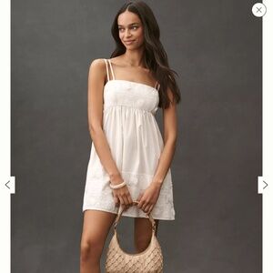 Anthropologie cotton mini dress. Size large.